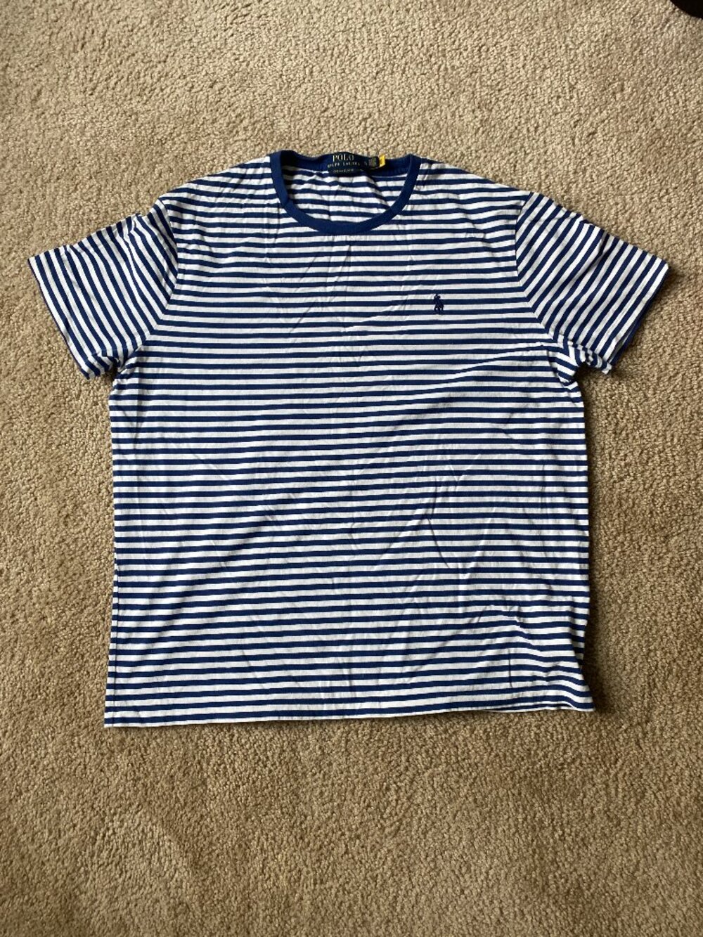 Polo Ralph Lauren Striped T-Shirt – Men’s XL (Blue & White)